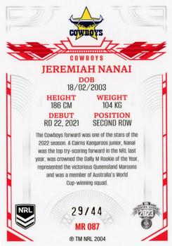 2023 NRL Traders Elite - Mojo Ruby #MR087 Jeremiah Nanai Back